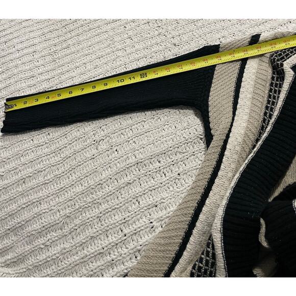 Soft Surroundings Open Front Cardigan Sweater Knit Striped Womens XS Gold Black - Picture 5 of 9